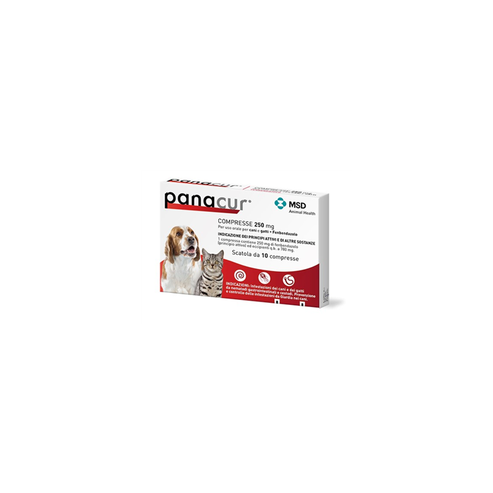 Panacur compresse 250 mg per uso orale per cani e gatti - 250 mg compresse per cani e gatti 10 compresse