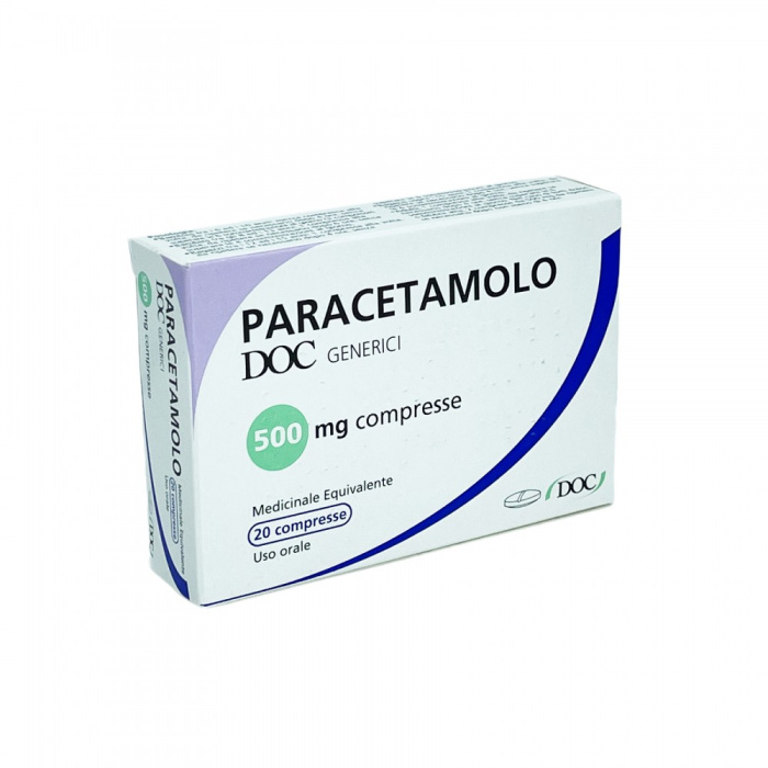 Paracetamolo 500 mg doc 20 compresse divisibili