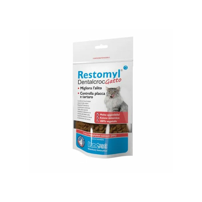 Restomyl Dentalcroc Alimento Complementare per Alito Gatto 60g
