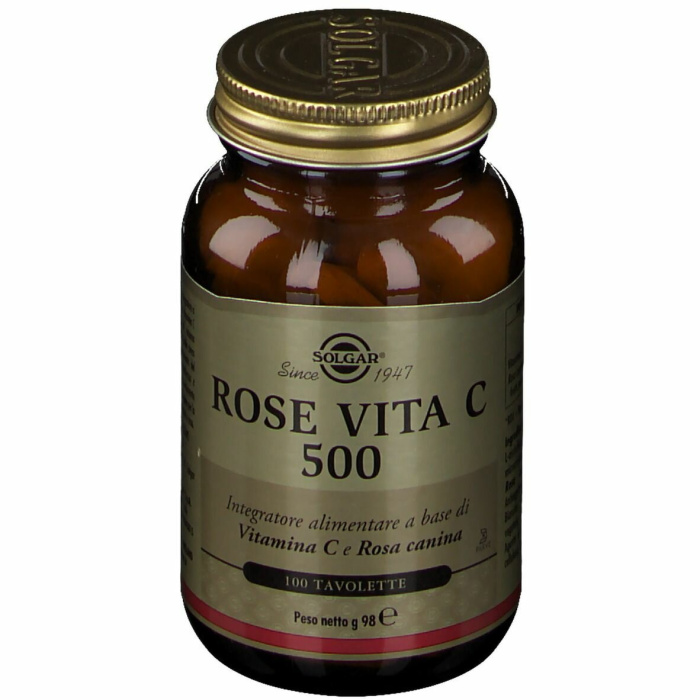 Rose Vita C 500 Solgar Integratore Vitamina C 100 Tavolette