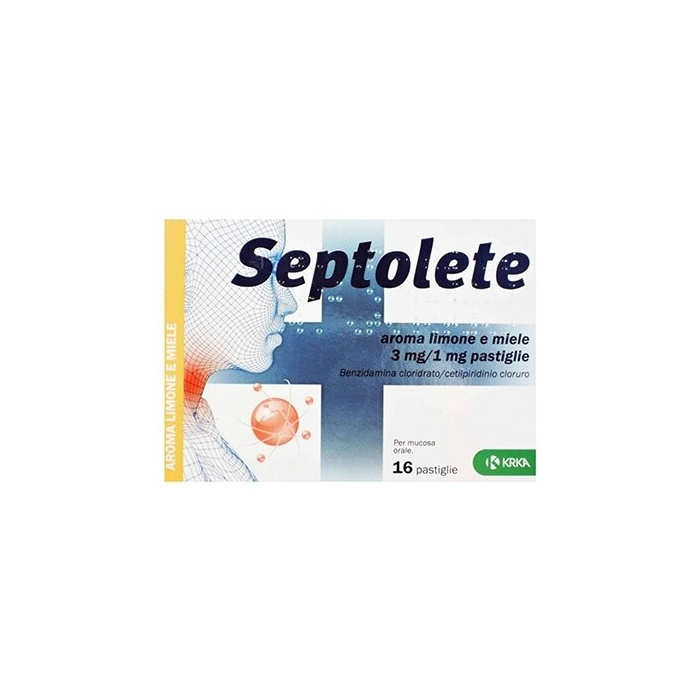 Septolete 3 mg + 1 mg limone miele16 pastiglie  