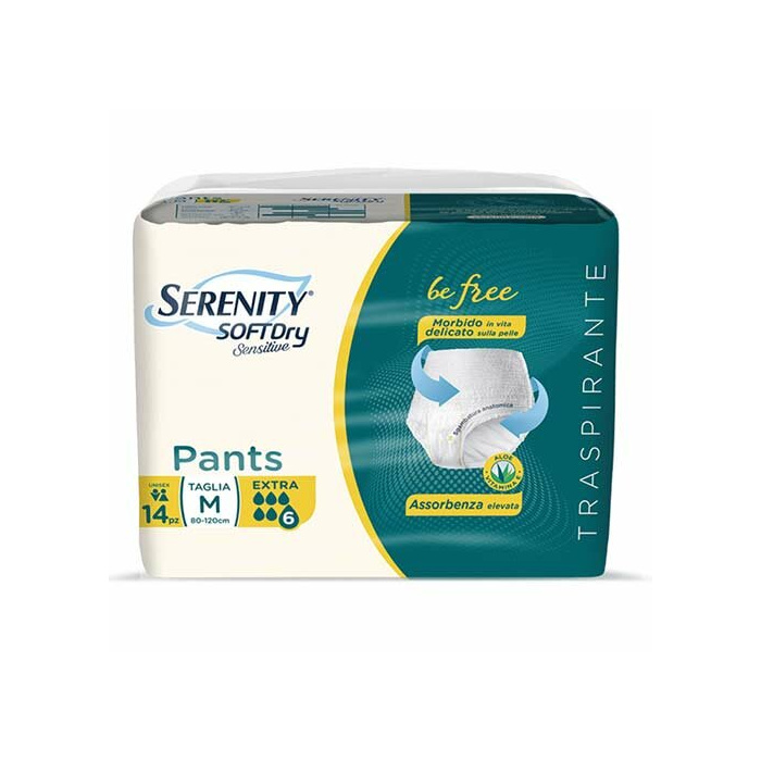 Serenity SoftDry Sensitive Pants Extra Taglia M 14 Pezzi