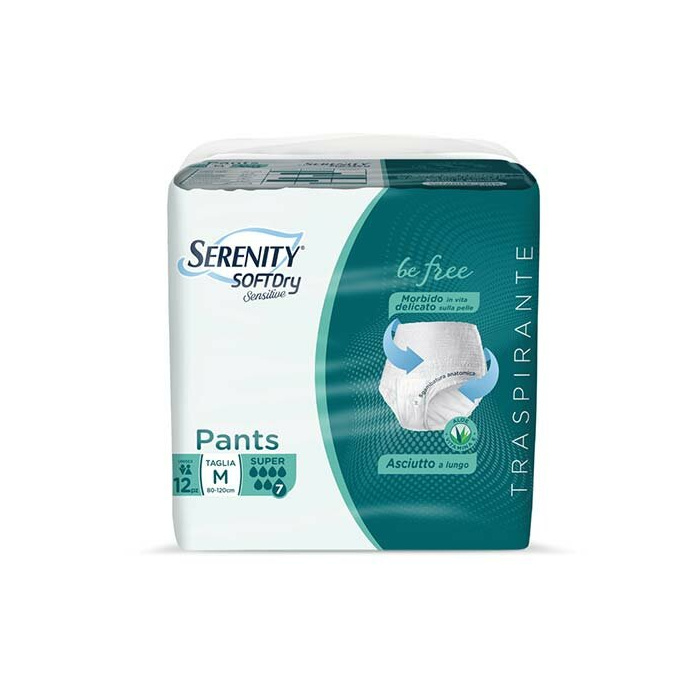 Serenity SoftDry Sensitive Pants Taglia M Super 12 Pezzi