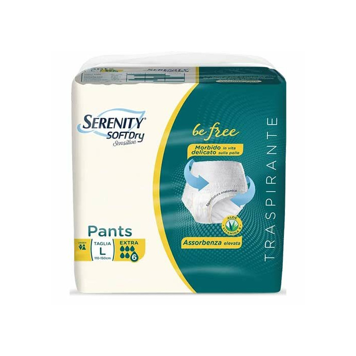 Serenity SoftDry Sensitive Pants Extra Taglia L 12 Pezzi