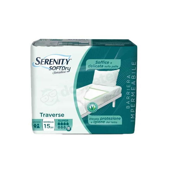 Serenity SoftDry Sensitive Traversa Assorbente 60x90 15 Pezzi