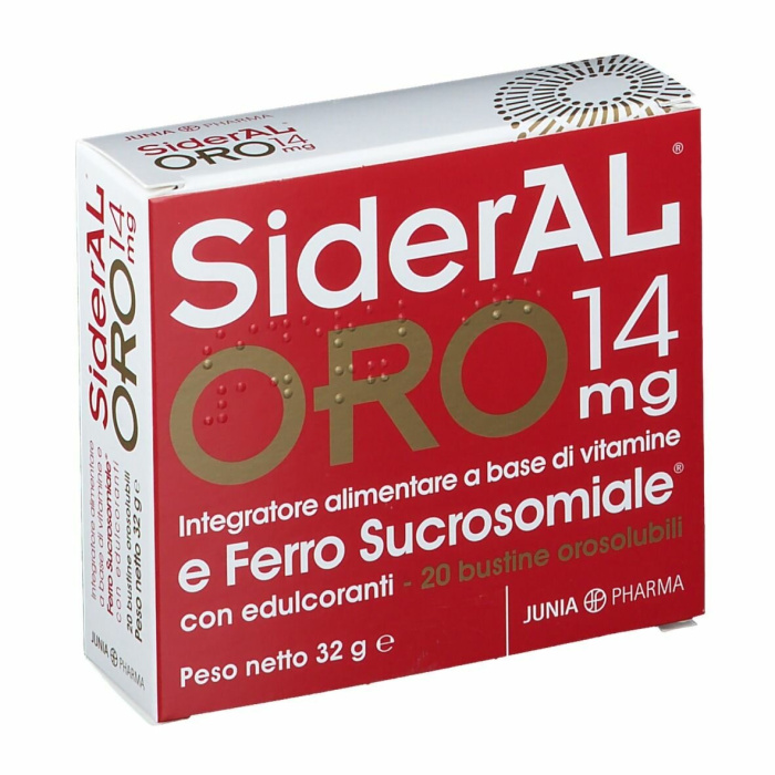 Sideral Oro Integratore Ferro e Vitamine 14 mg 20 bustine