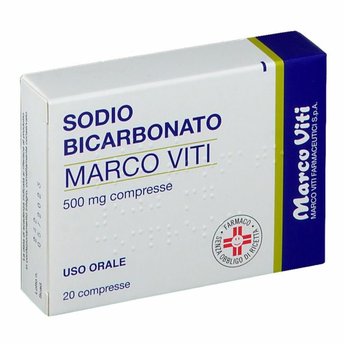 Sodio bicarbonato 500 mg marco viti 20 compresse