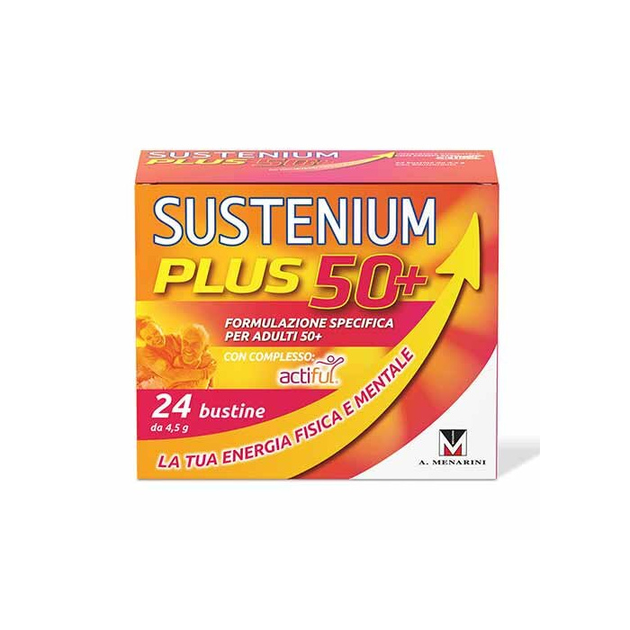 Sustenium Plus 50+ Energizzante per Adulti 50+ 24 Bustine