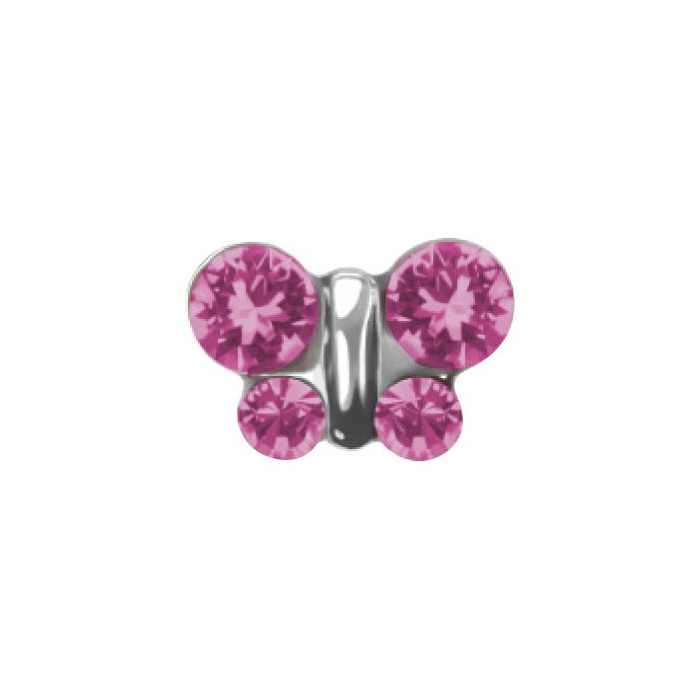System 75 farfalla rosa acciaio