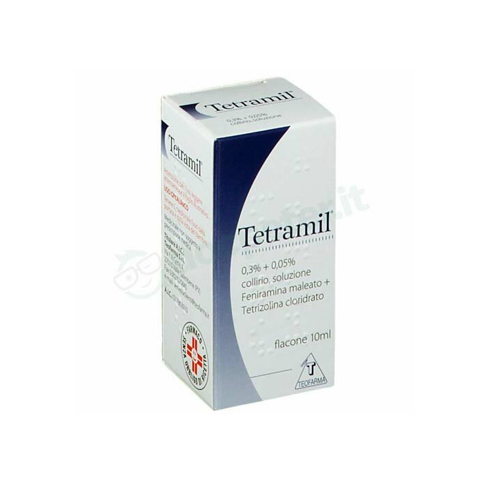 Tetramil collirio monodose 0,3+0,05% feniramina maleato 1 flacone 10ml