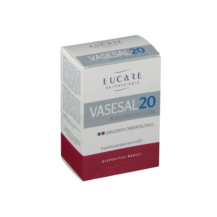 Vasesal 20 6 bustine pluridose da 5 ml unguento cheratolitico