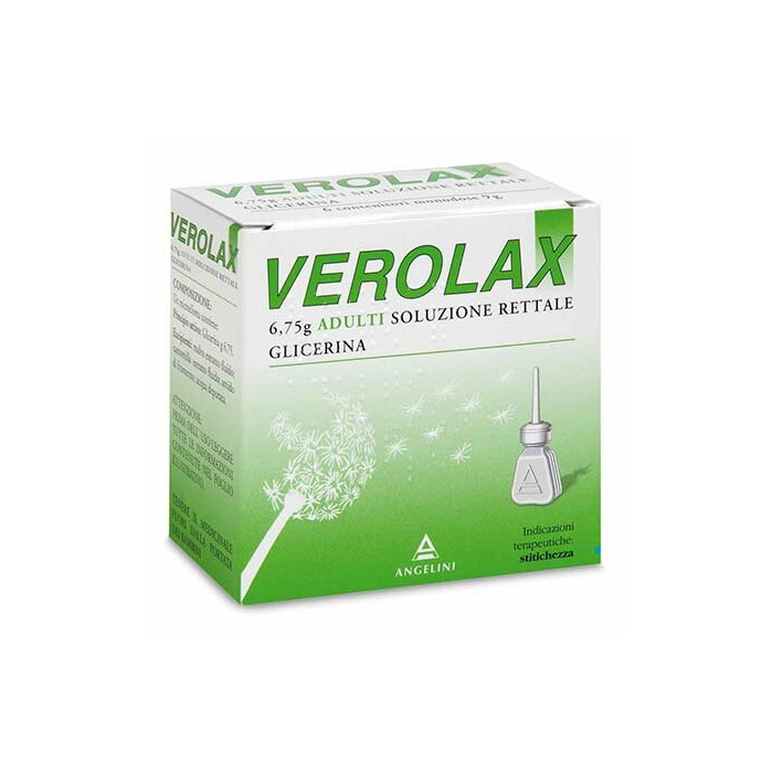 Verolax adulti soluzione rettale 6 clismi 6,75g per stitichezza