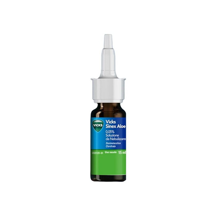 Vicks sinex spray nasale  aloe 0,05% decongestionante 15 ml