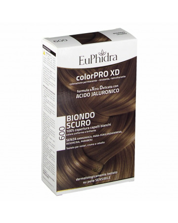 Euphidra colorpro xd 600 biondo scuro gel colorante capelliin flacone + attivante + balsamo + guanti