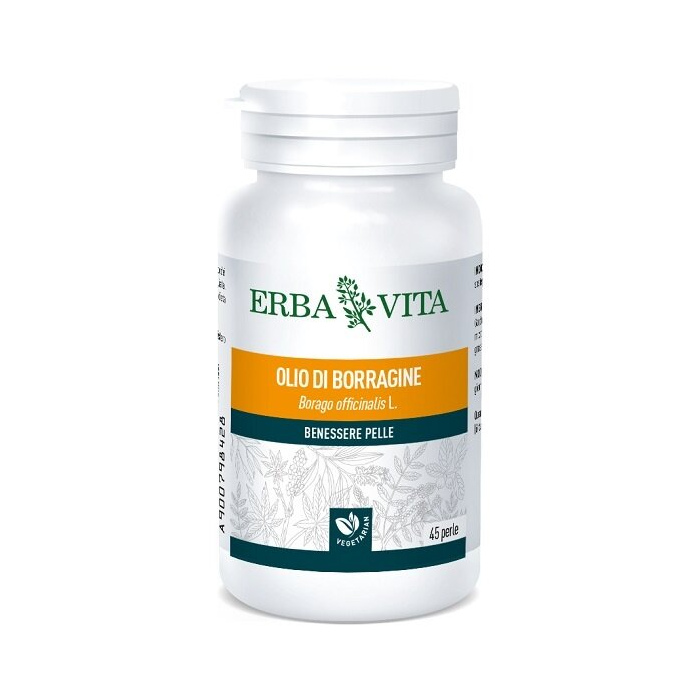 Erba Vita Olio di Borragine Integratore Benessere della Pelle 45 Perle Erba Vita Olio di Borragine Integratore Benessere della Pelle 45 Perle