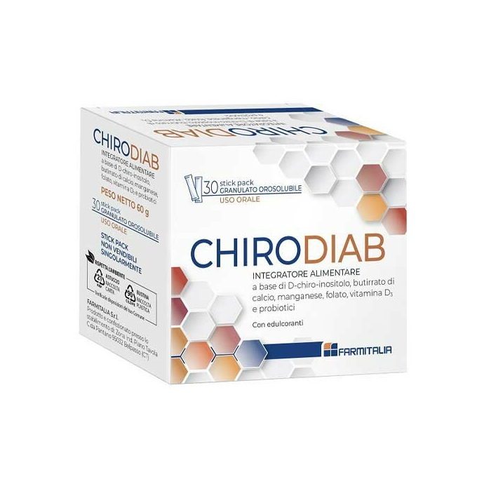 Chirodiab Integratore Coadiuvante per Dismetabolismo 30 bustine Chirodiab Integratore Coadiuvante per Dismetabolismo 30 bustine