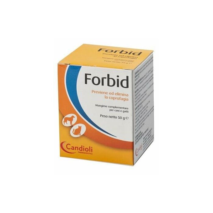 Forbid Integratore Dissuasore Coprofagia Cani e Gatti 50g Forbid Integratore Dissuasore Coprofagia Cani e Gatti 50g