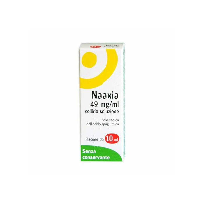 Naaxia collirio flacone 10 ml 4,9% senza conservante Naaxia collirio flacone 10 ml 4,9% senza conservante