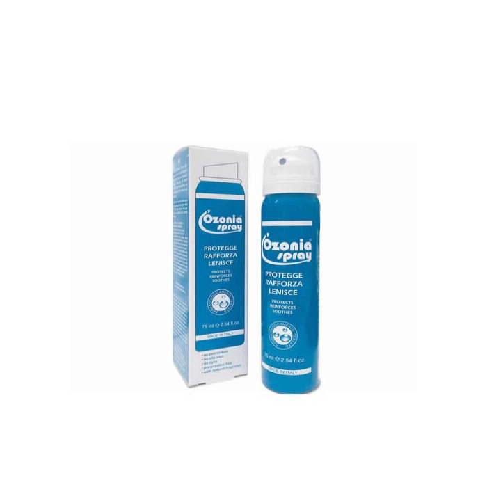 Ozonia spray a base di olio ozonizzato per cute e mucose arrossate infiammate distrofiche sensibili 75 ml Ozonia spray a base di olio ozonizzato per cute e mucose arrossate infiammate distrofiche sensibili 75 ml