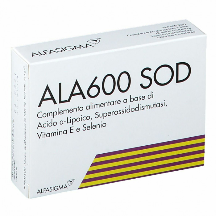 Ala 600 Sod  Integratore Antiossidante  20 compresse