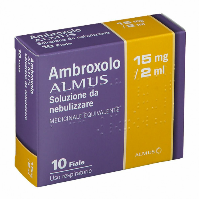 Ambroxolo 15 mg/2 ml almus soluzione da nebulizzare 10 fiale 