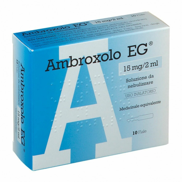 Ambroxolo eg aerosol 10 fiale da 15 mg 2 ml