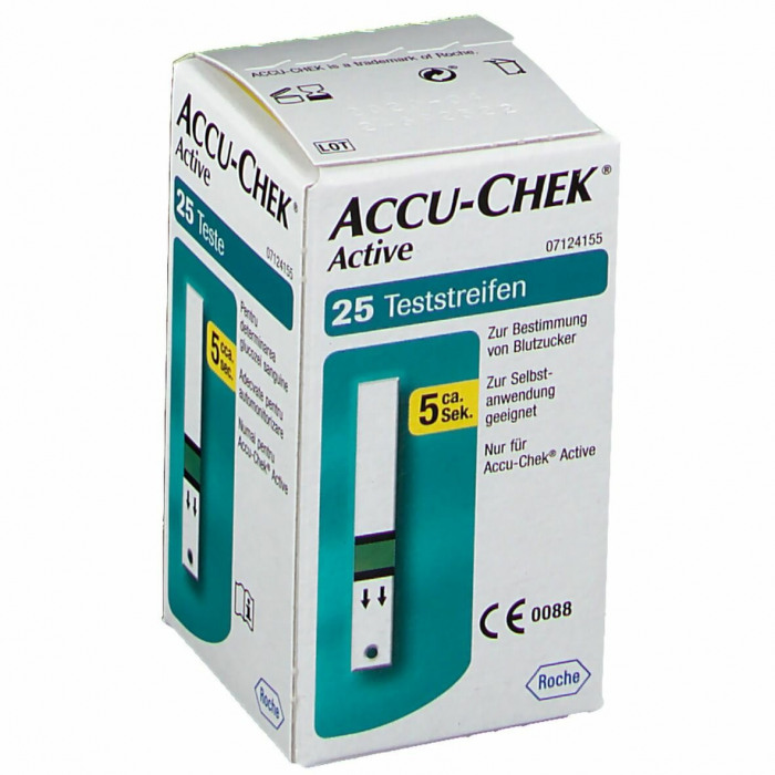 Strisce Misurazione Glicemia Accu-Chek Active Strips 25 pezzi