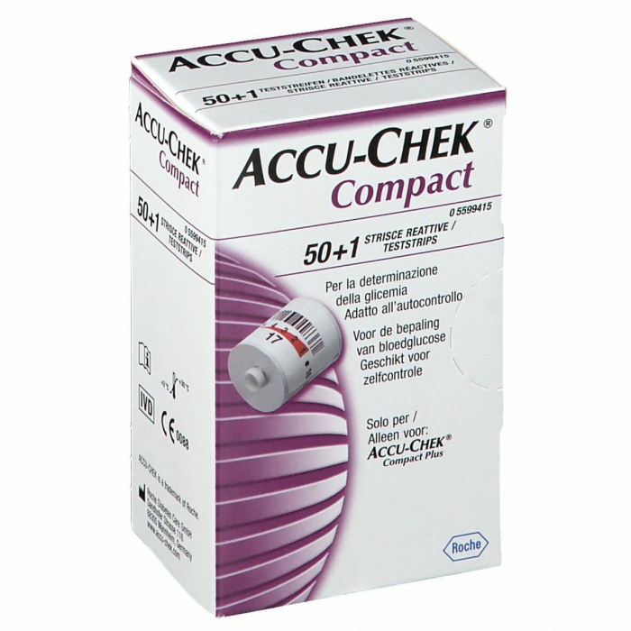 Accu-chek compact 50+1 strisce reattive glicemia