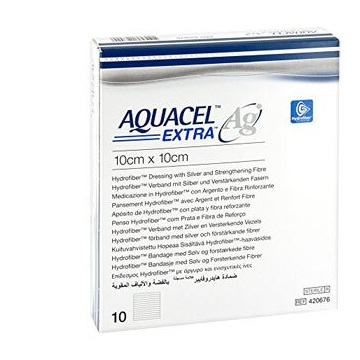 Aquacel ag extra medicazione con ioni argento 10x10 cm 10 pezzi