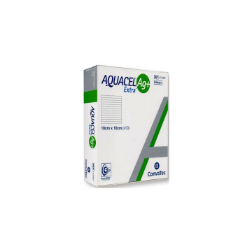 Aquacel™ Ag + EXTRA™ Medicazione con Ioni Argento 10x10cm 10 unità
