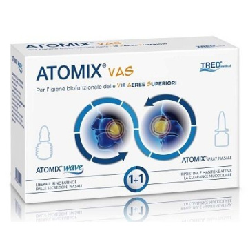 Atomix vas kit per igiene funzionale delle vie aeree superiori atomic wave + spray