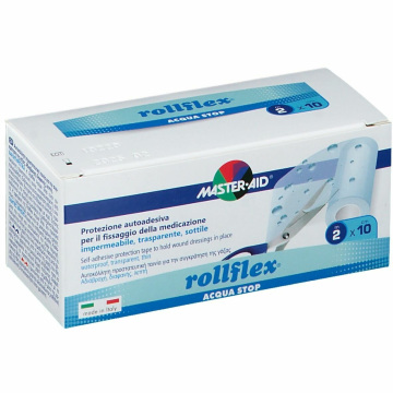 Cerotto adesivo impermeabile master-aid rollflex acquastop 2x10