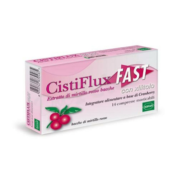 Cistiflux fast benessere vie urinarie 14 compresse masticabili