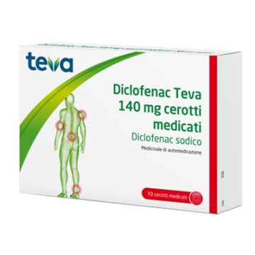 Diclofenac (teva) 10 cerotti medicati 140 mg