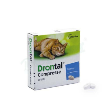 Drontal Compresse per Gatti 20 mg + 230 mg 2 compresse