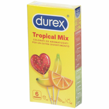 Durex Tropical Mix preservativi aromatizzati alla frutta 6 pezzi
