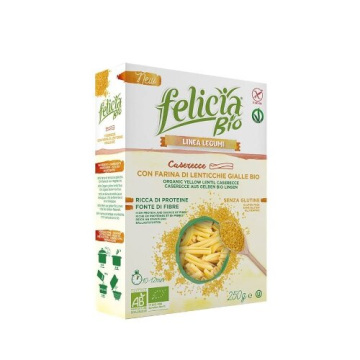 Felicia bio caserecce lenticchie gialle con riso integrale 250 g
