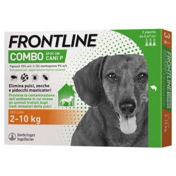Frontline combo spot-on 3 pipette 0,67 ml cani da 2 a 10 kg