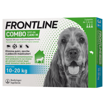 Frontline combo spot-on 3 pipette 1,34 ml cani da 10 a 20 kg