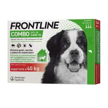Frontline combo spot-on 3 pipette 4,02 ml cani oltre i 40 kg
