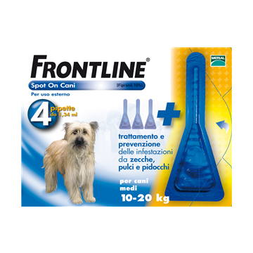 Frontline spot-on 4 pipette 1,34 ml cani da 10 a 20 kg