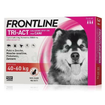 Frontline Tri-Act Spot-On Cani 40-60 kg 3 Pipette Monodose