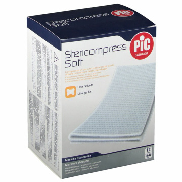 PIC Stericompress Soft Garza in tessuto non tessuto 36x40cm 12 pezzi