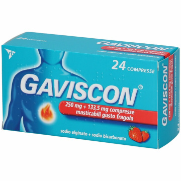 Gaviscon 250+133,5 mg 24 Compresse Masticabili Fragola