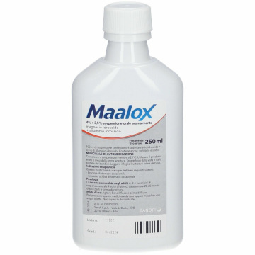 Maalox 4% + 3,5% Antiacido Aroma Menta sospensione orale 250 ml
