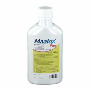 Maalox Plus  4% + 3,5% + 0,5% Antiacido Limone 250 ml