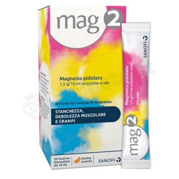 Mag2 Stickpack 1,5 g/10 ml Magnesio Pidolato 20 Bustine