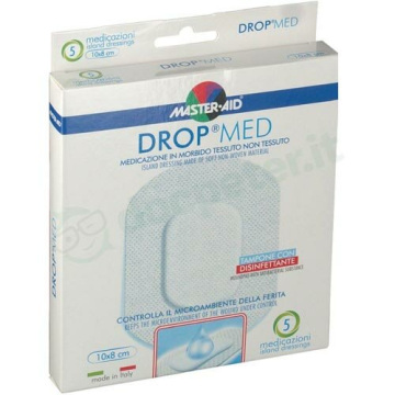 Master-Aid Drop Med Medicazione Compressa Autoadesiva 10x8 5 pezzi