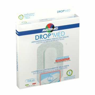 Master-Aid Drop Med Medicazione Compressa Autoadesiva 10x6 5 pezzi