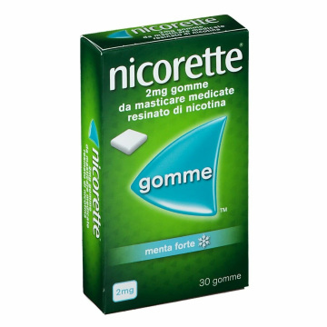 Nicorette 2 mg nicotina menta forte 30 gomme masticabili 
